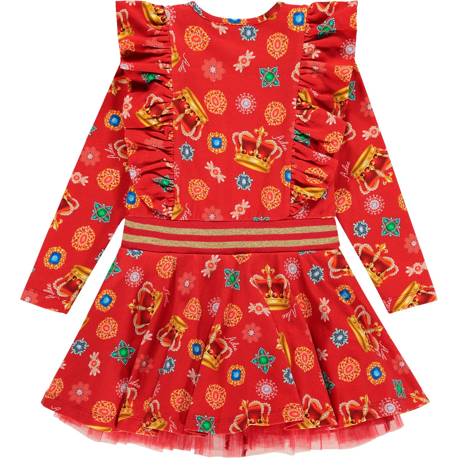 A DEE - A Dee Queen Courtney Crown Print Dress - Red