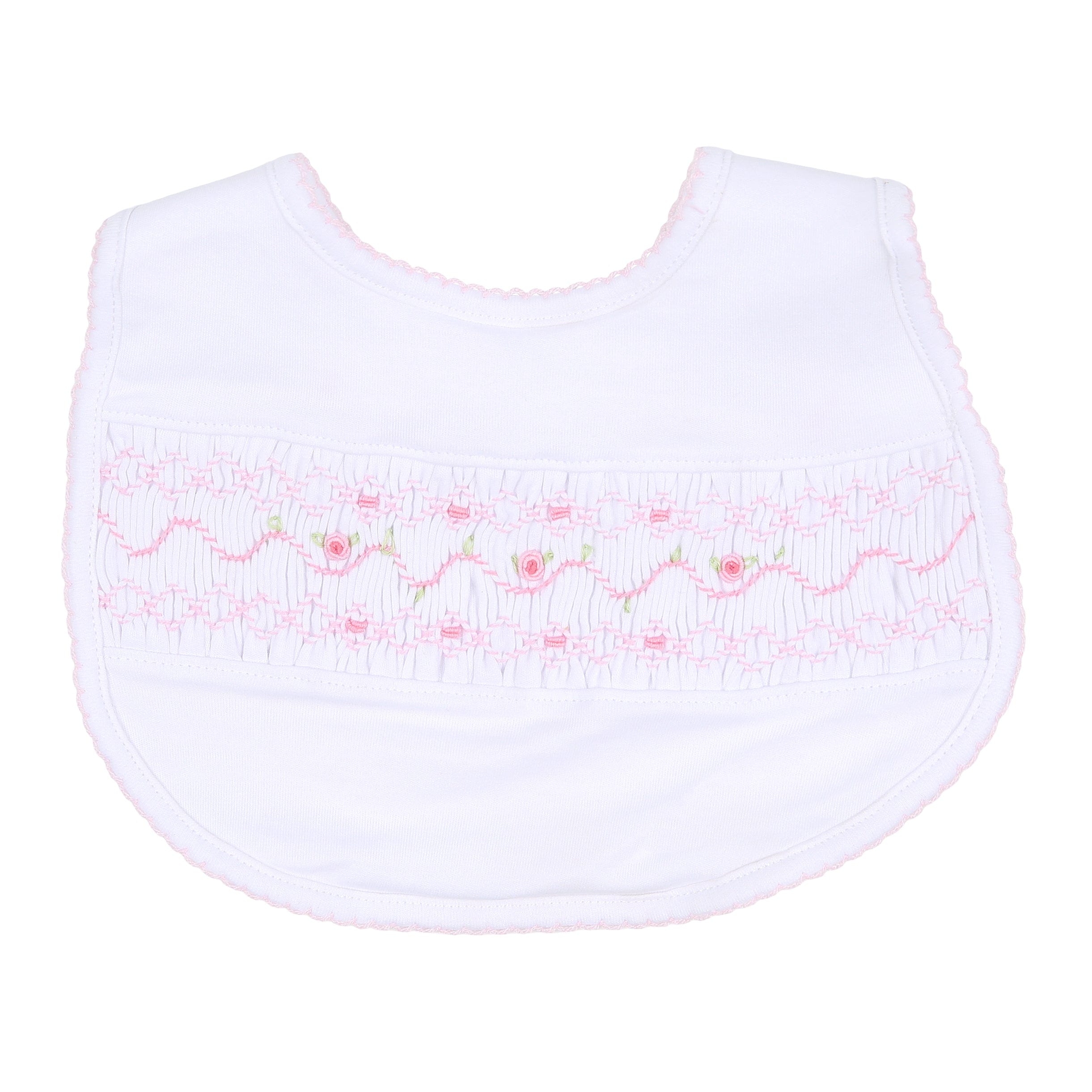 MAGNOLIA BABY - Molly Smocked Bib - Pink