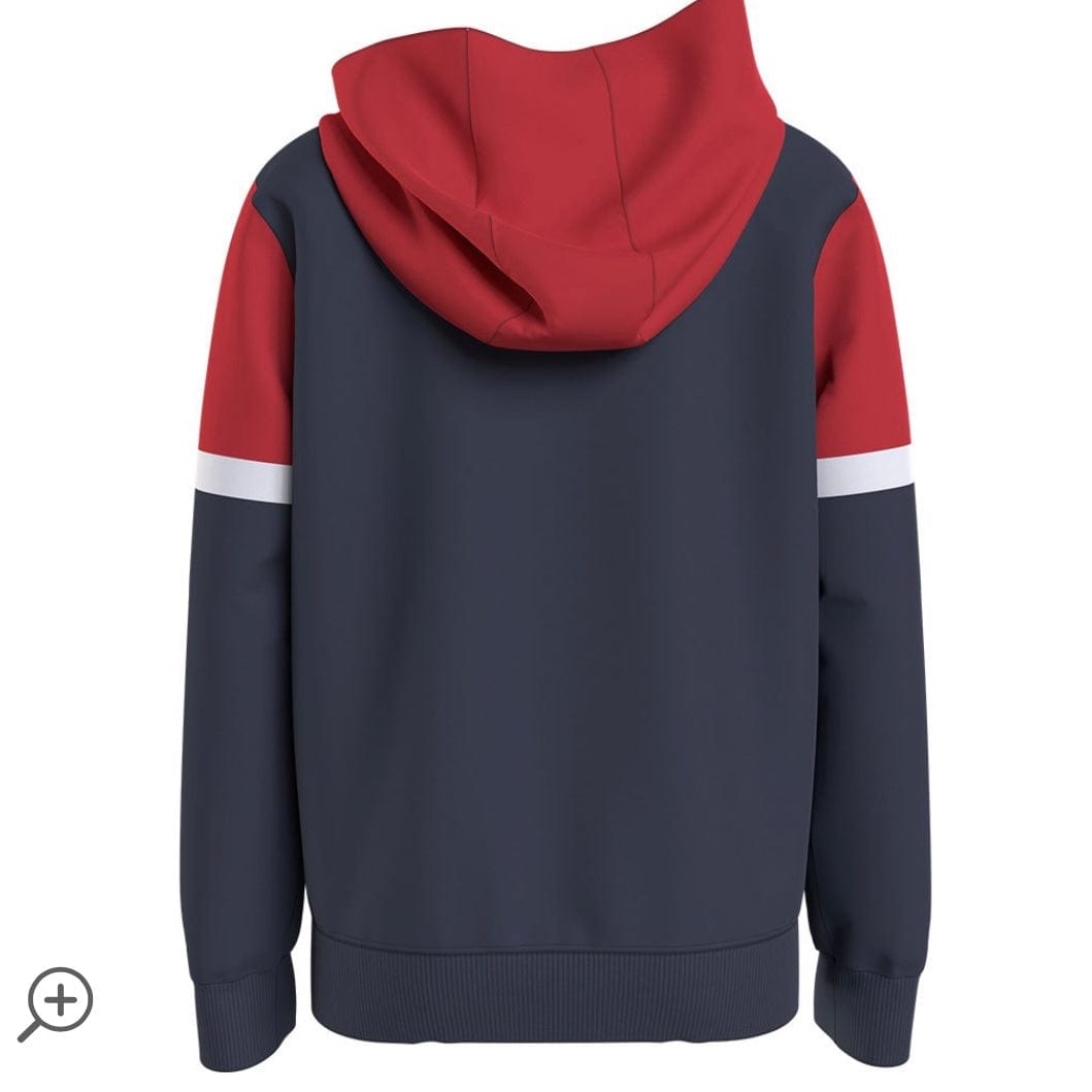 TOMMY HILFIGER - Hooded Essential Colour Blocked Tracksuit - Red