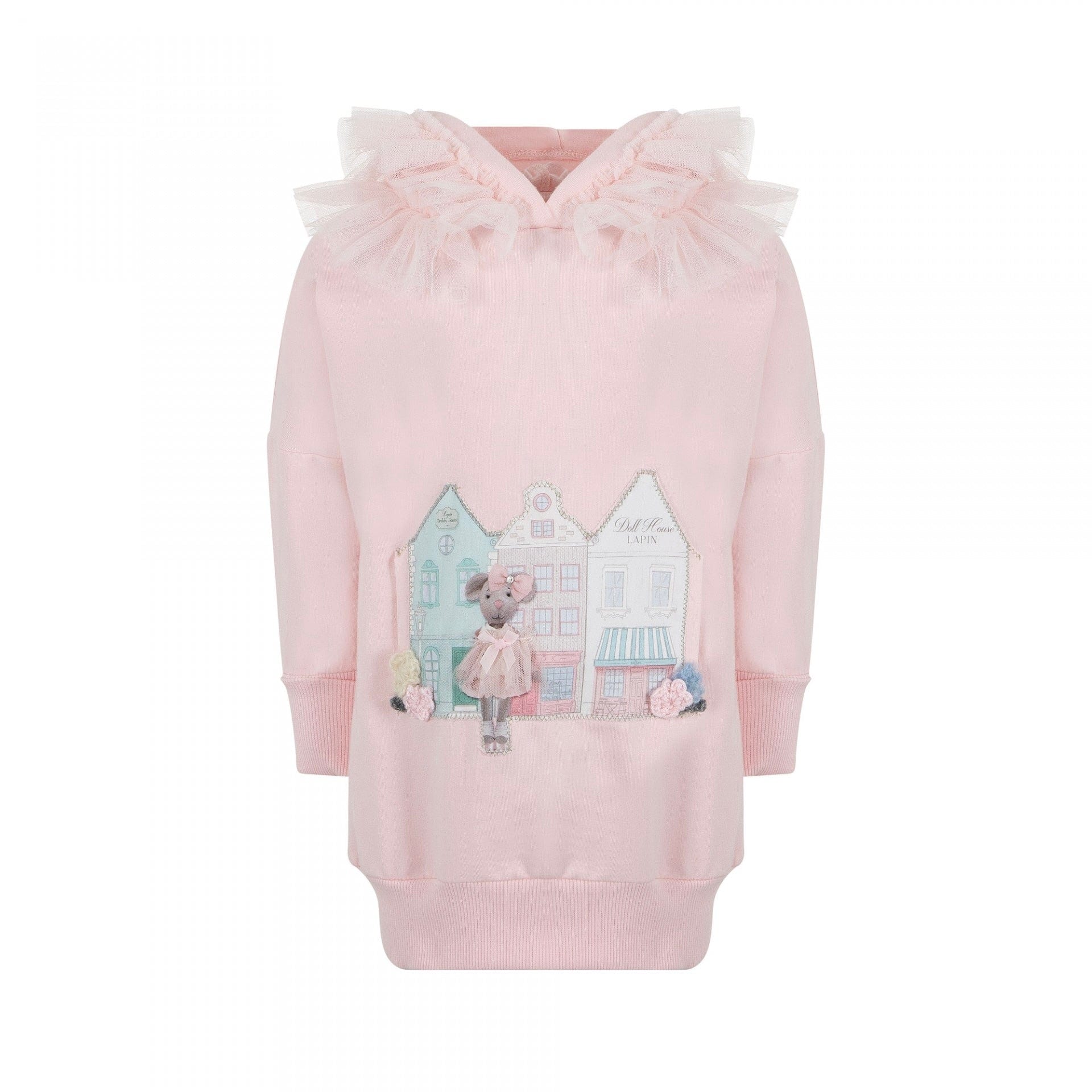 LAPIN HOUSE - Mouse Dolls House Jumper Dress - Pink