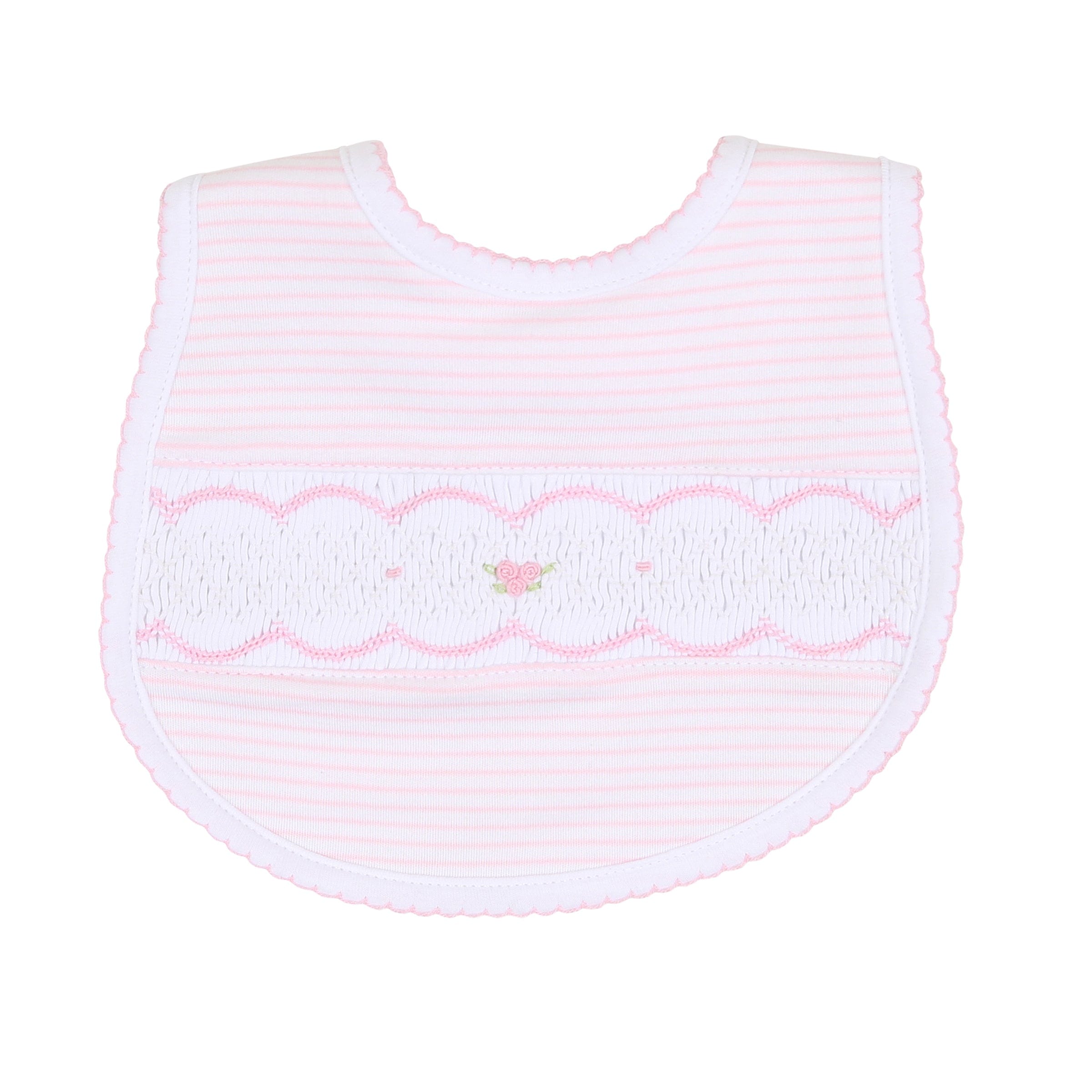 MAGNOLIA BABY - Anna Smocked Bib - Pink