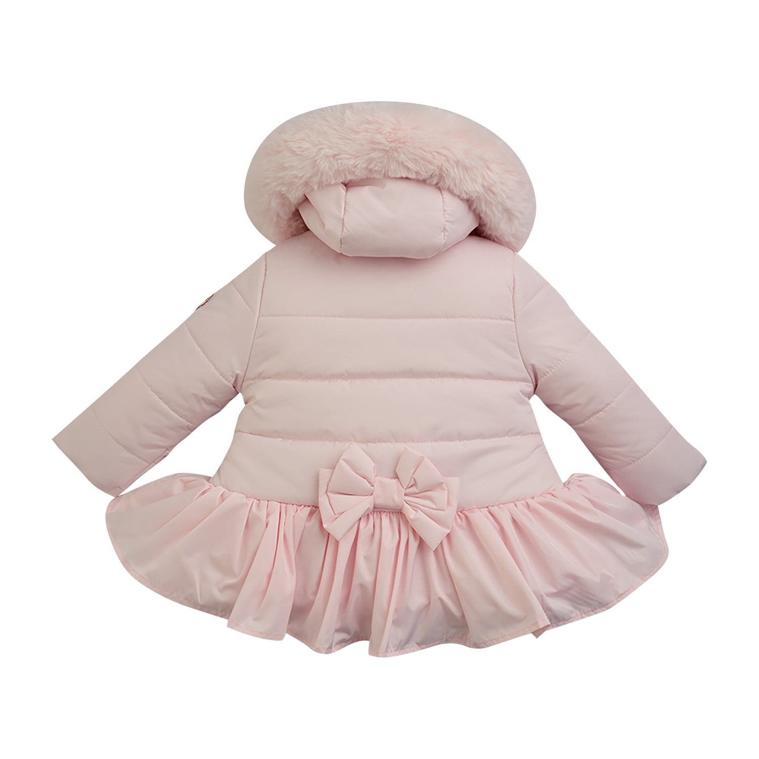 LITTLE A - Check Me Out Elsa Faux Fur Padded Trim Jacket - Pink