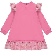 A DEE - Peony Dreams Anastasia Frill Sweat Dress - Peony Pink