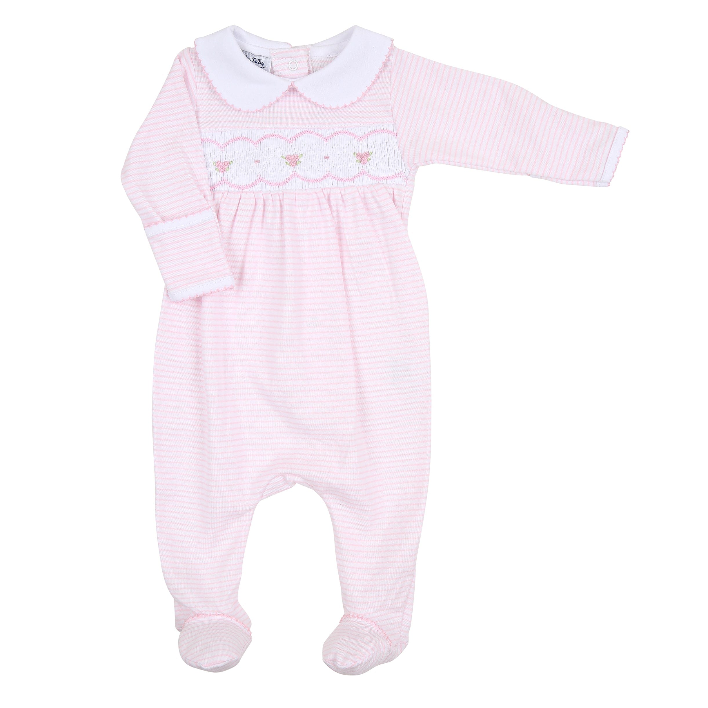 MAGNOLIA BABY - Anna Smocked Babygrow - Pink