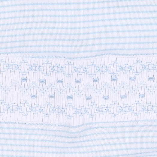 MAGNOLIA BABY - Arthur Smocked Blanket - Blue