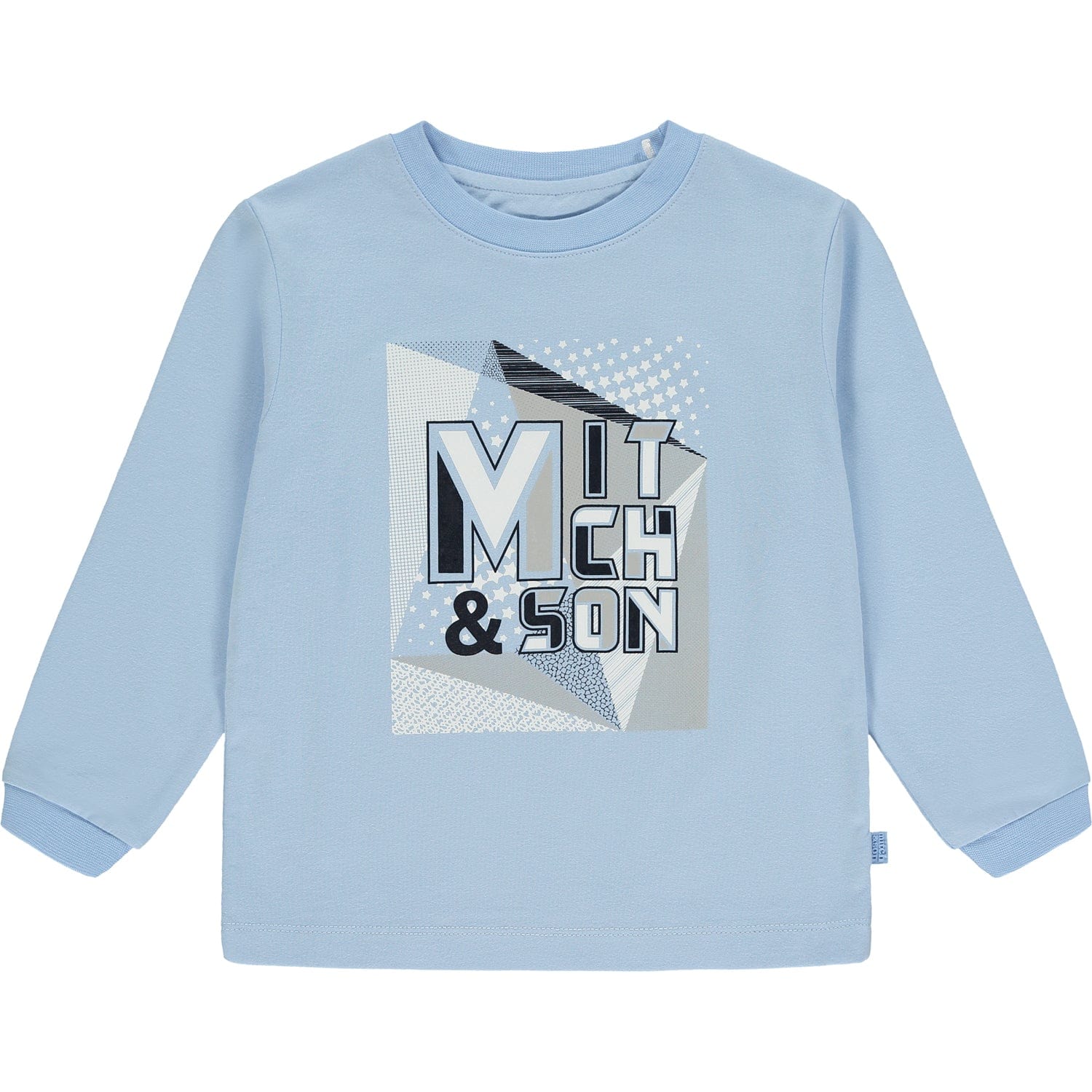 MITCH & SON -  Presley Geometric Graphic Top - Light Blue