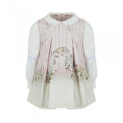 LAPIN HOUSE - Secret Garden Peter Pan Collar Dress - Pink