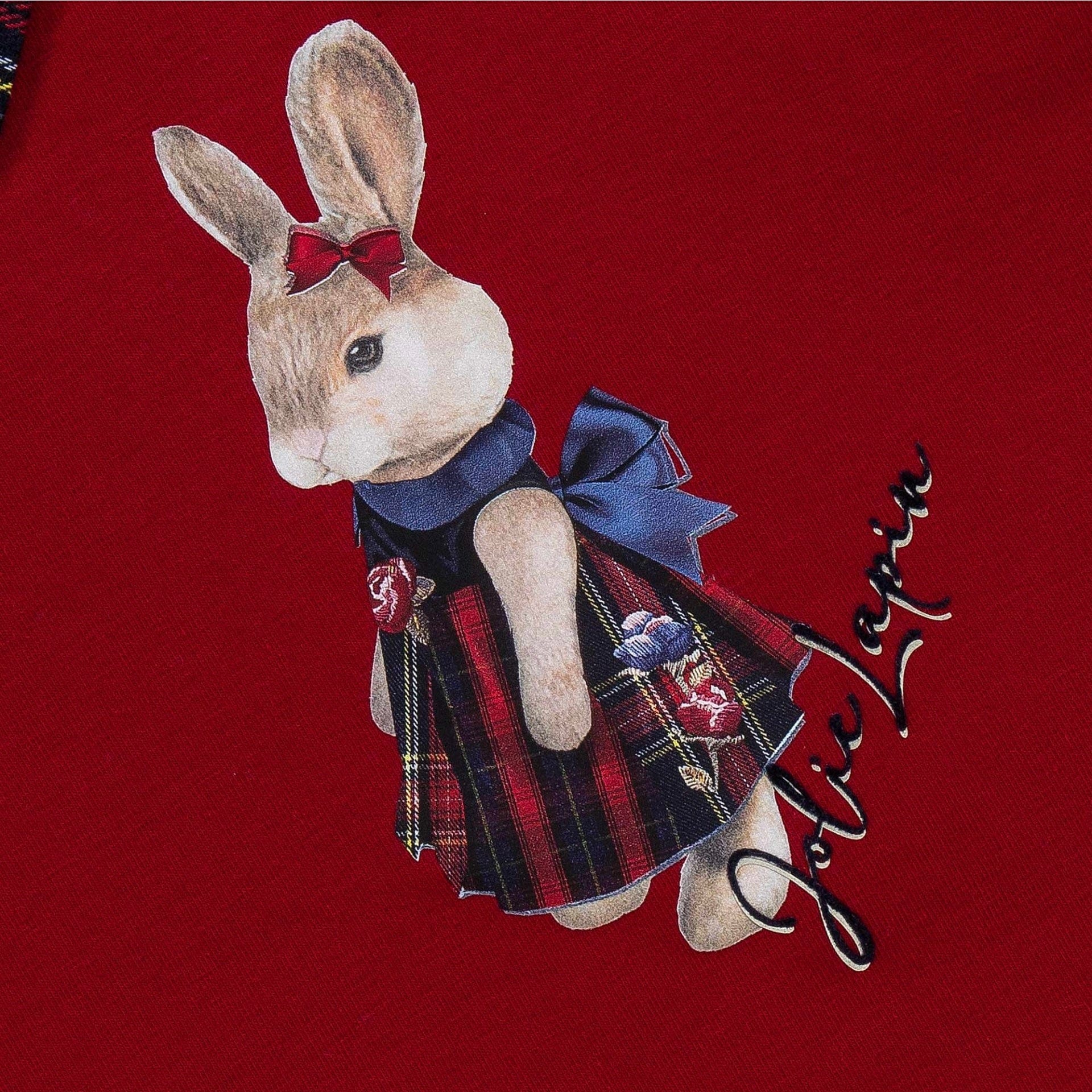 LAPIN HOUSE - Rabbit Tartan Short Set - Red