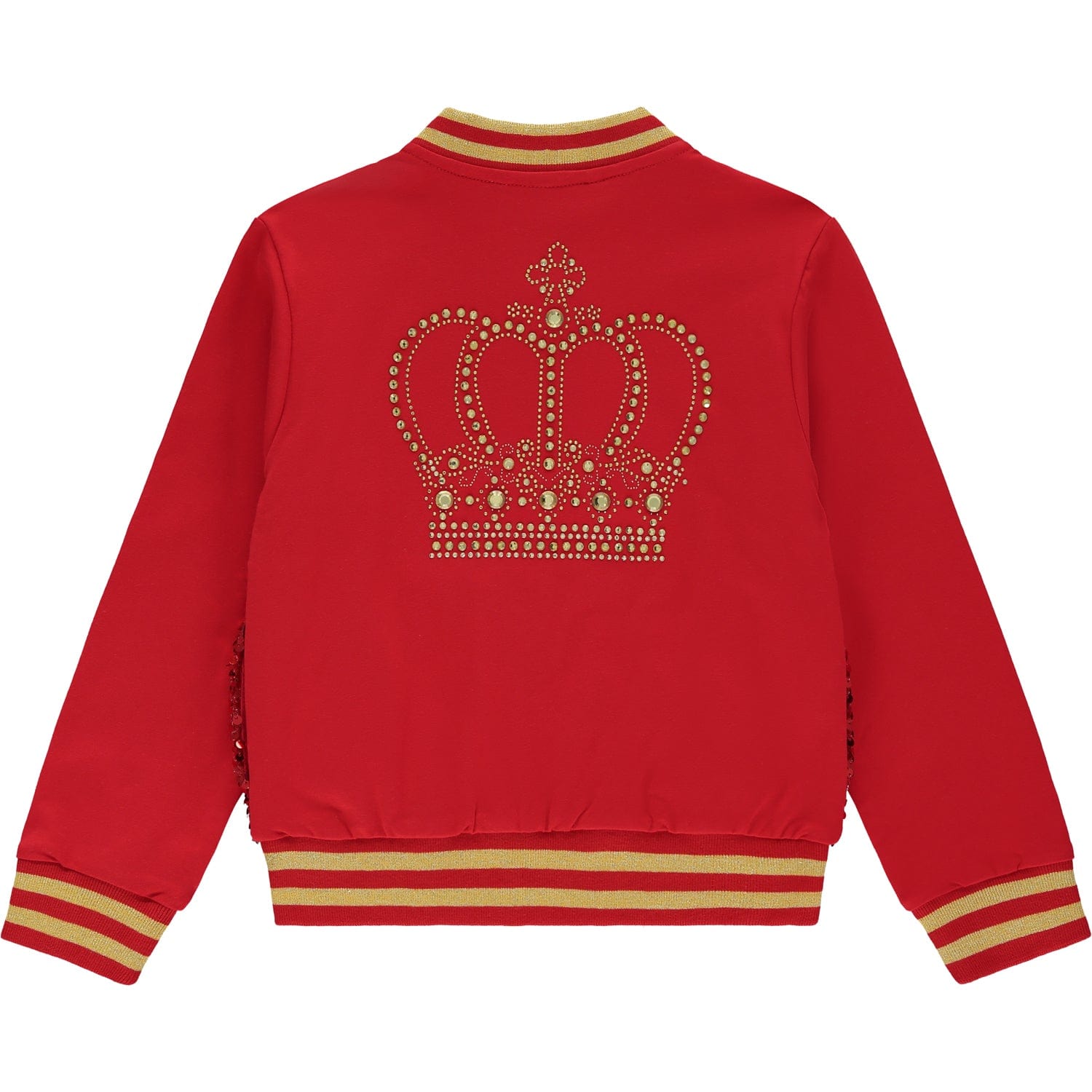 A DEE - A Dee Queen Crystal Sequin Bomber - Red