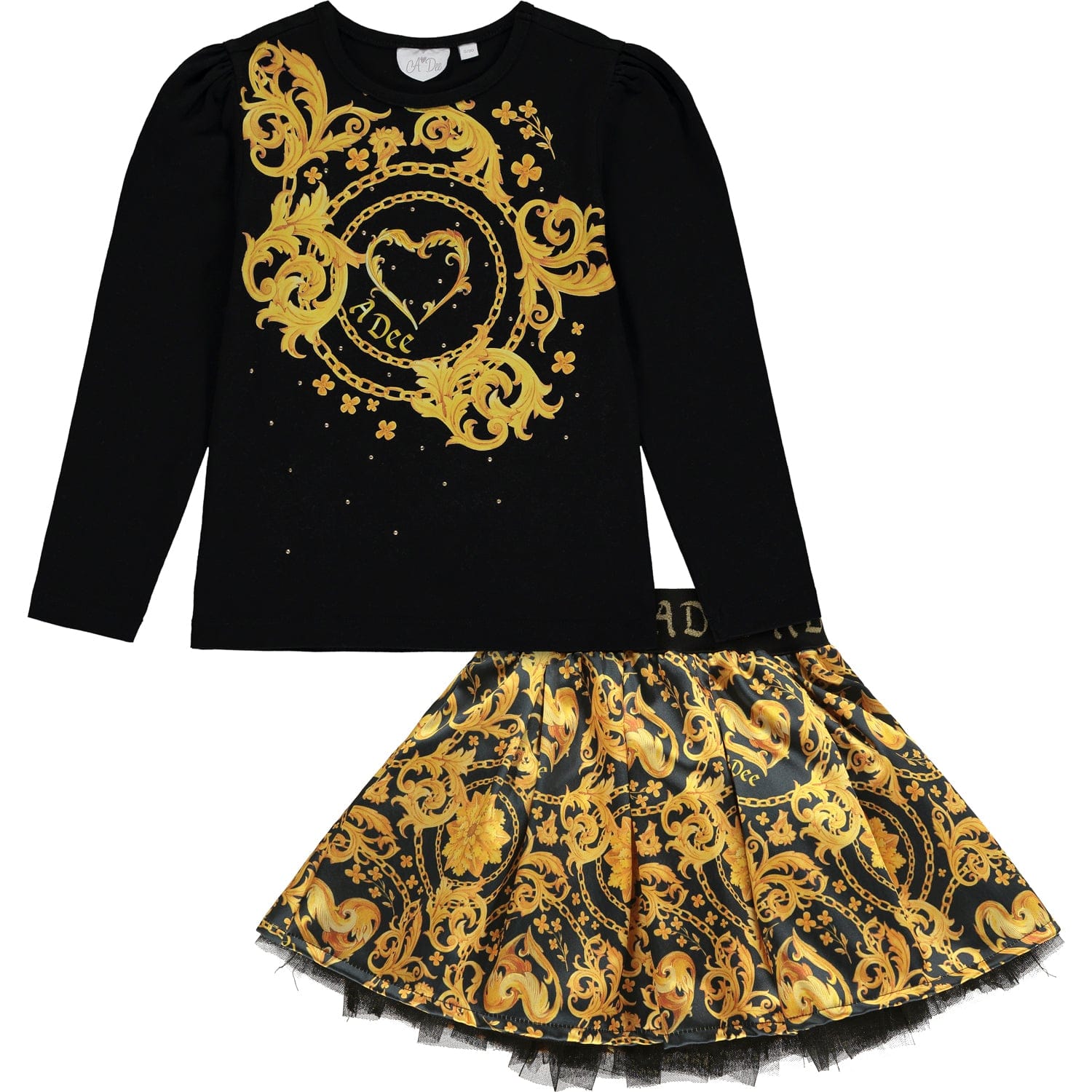 A DEE - Baroque Love Billie Baroque Skirt Set - Black