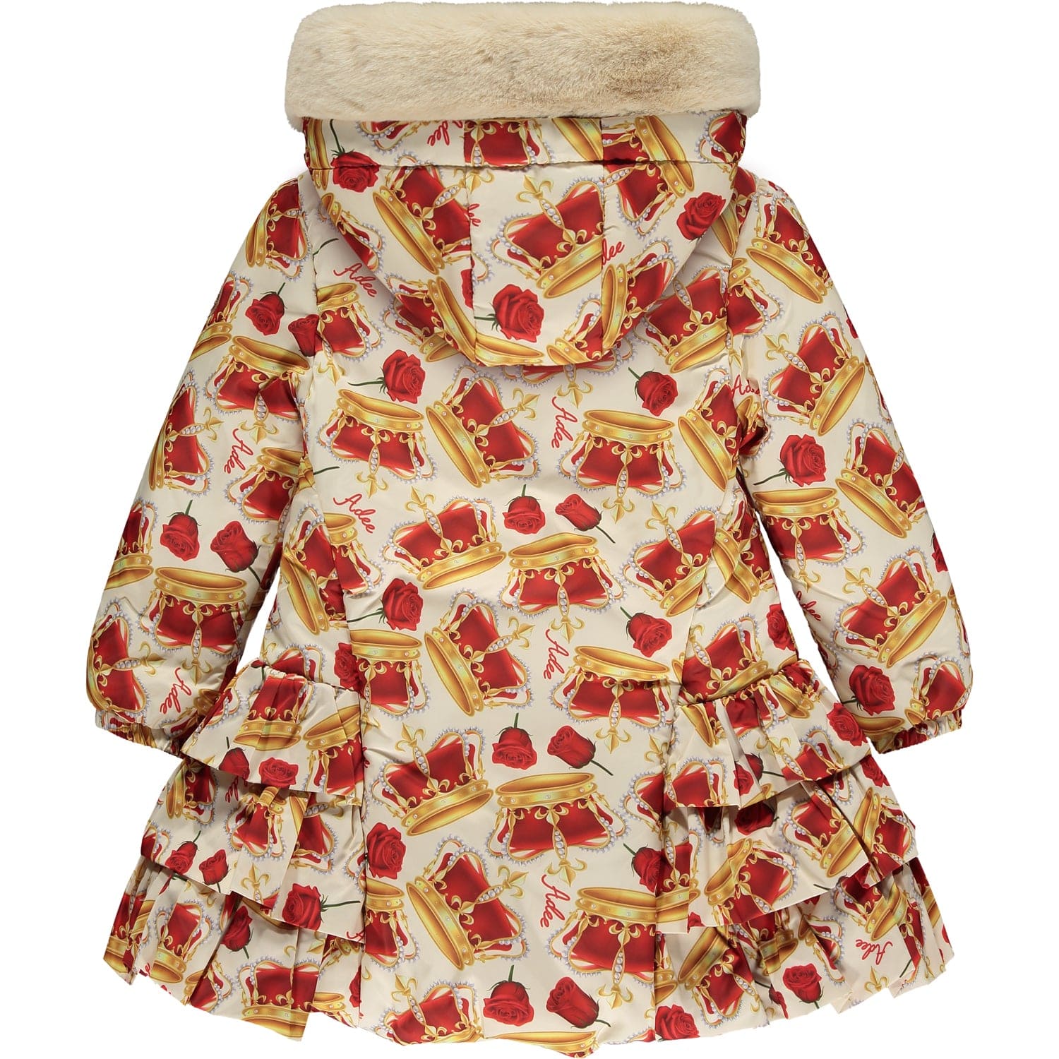 A DEE - A Dee Queen Amelia Crown Print Coat - White