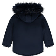 MITCH - Toronto Faux Fur Padded Jacket - Blue Navy