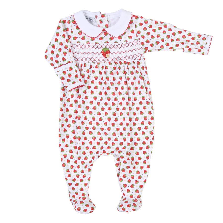 MAGNOLIA BABY - Fresh Strawberries Smocked Set - Red