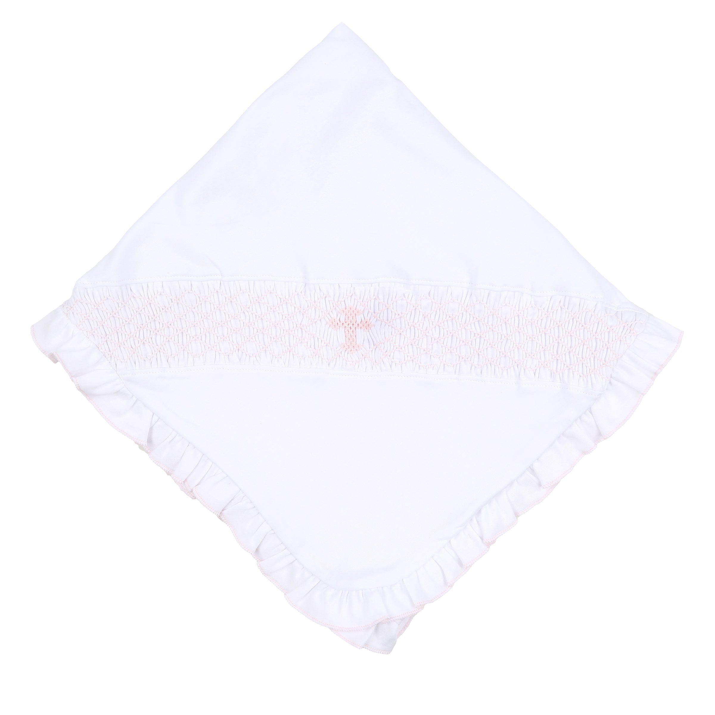 MAGNOLIA BABY - Blessed Smocked Receiving Blanket - Pink