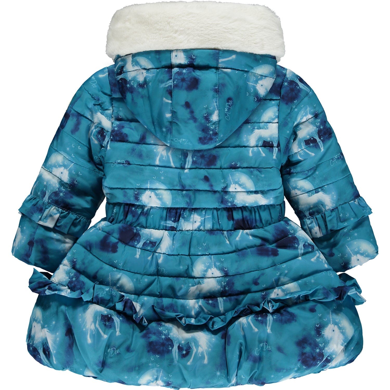 A DEE - Mr Unicorn Amelia Unicorn Print Coat - Teal