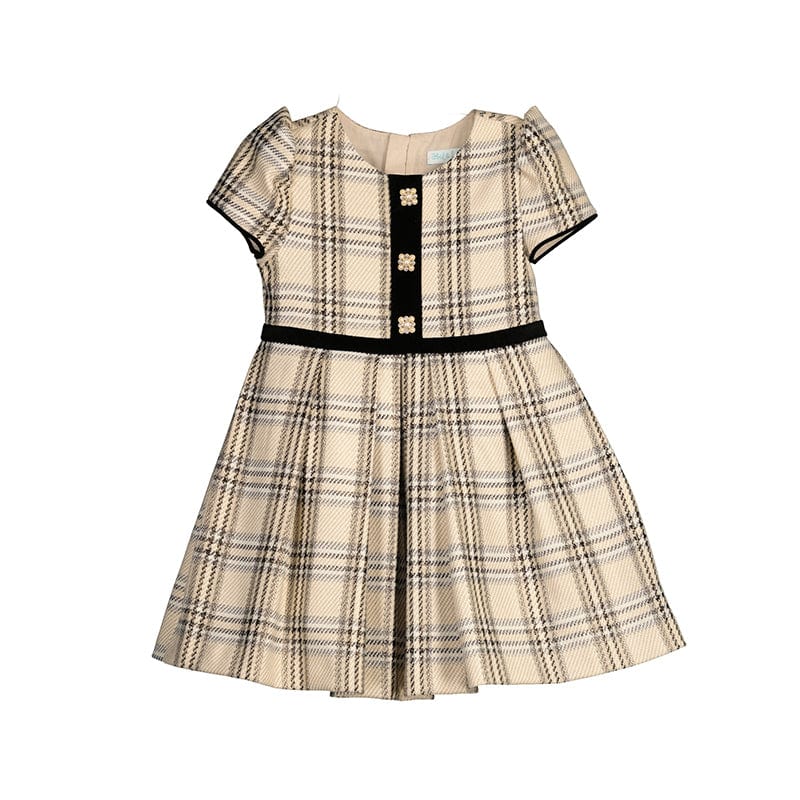 ABEL & LULA - Plaid Dress - Cream