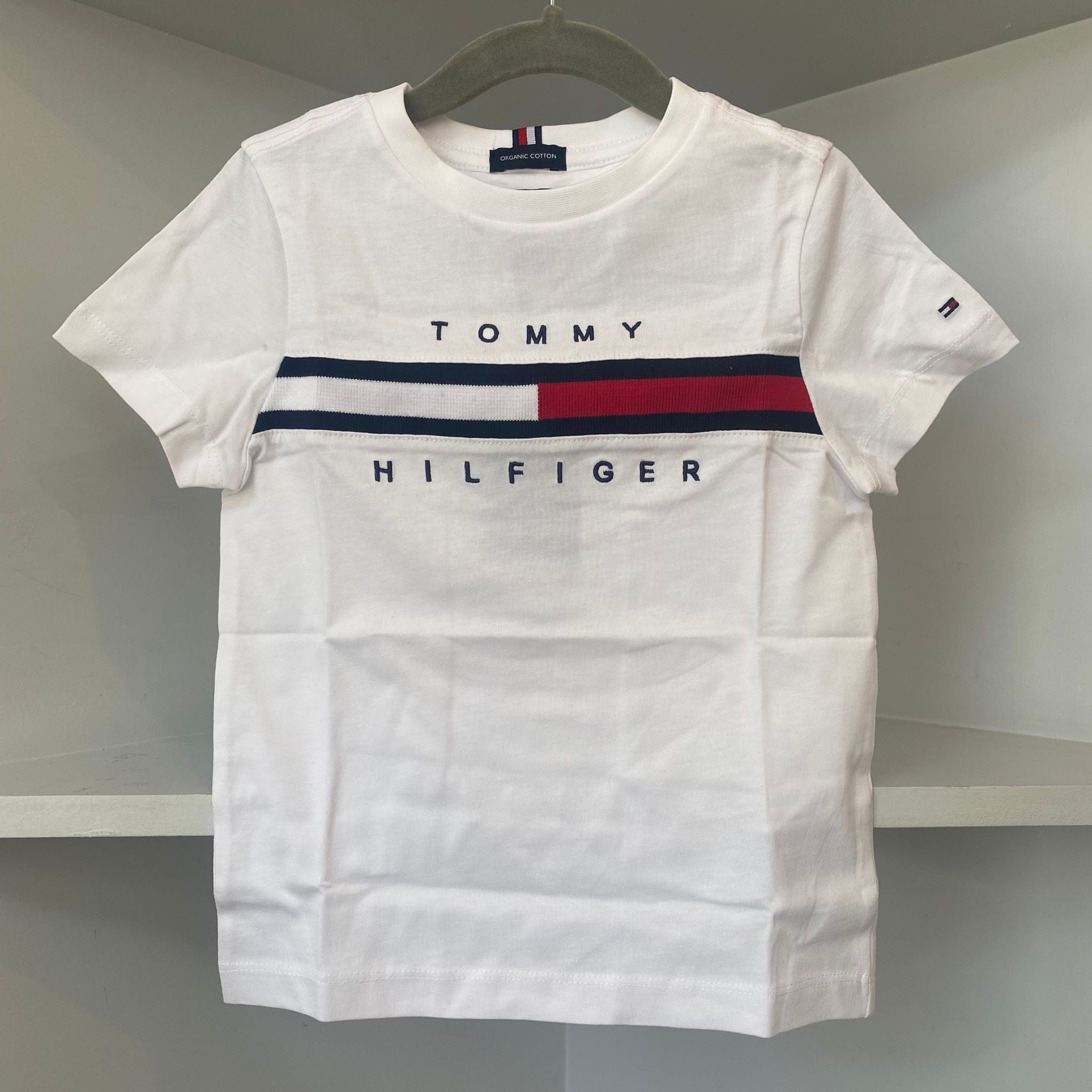 TOMMY HILFIGER - Logo Flag Tee - White