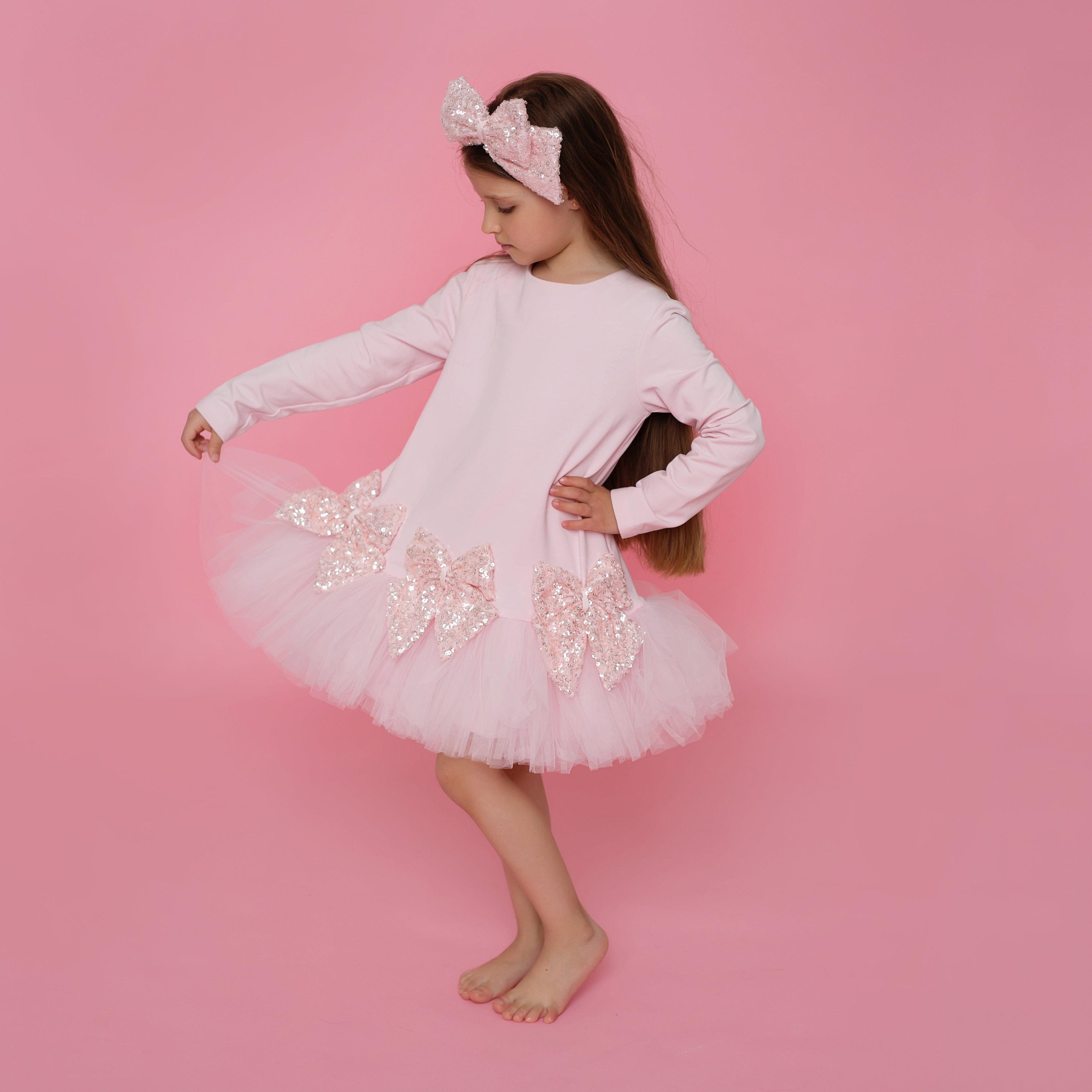 Daga - Dancing Queen Bow Tutu Dress - Pink