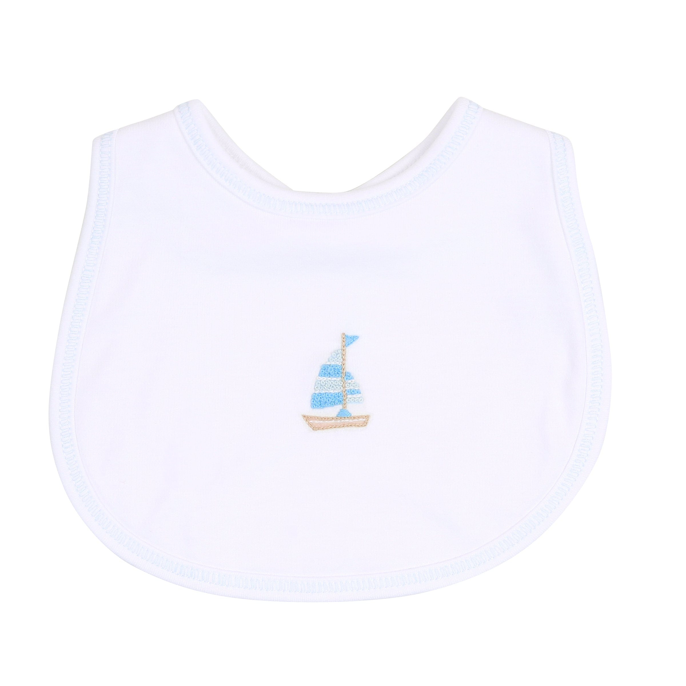 MAGNOLIA BABY - Tiny Sailboat Embroidered Four Piece Set - Blue