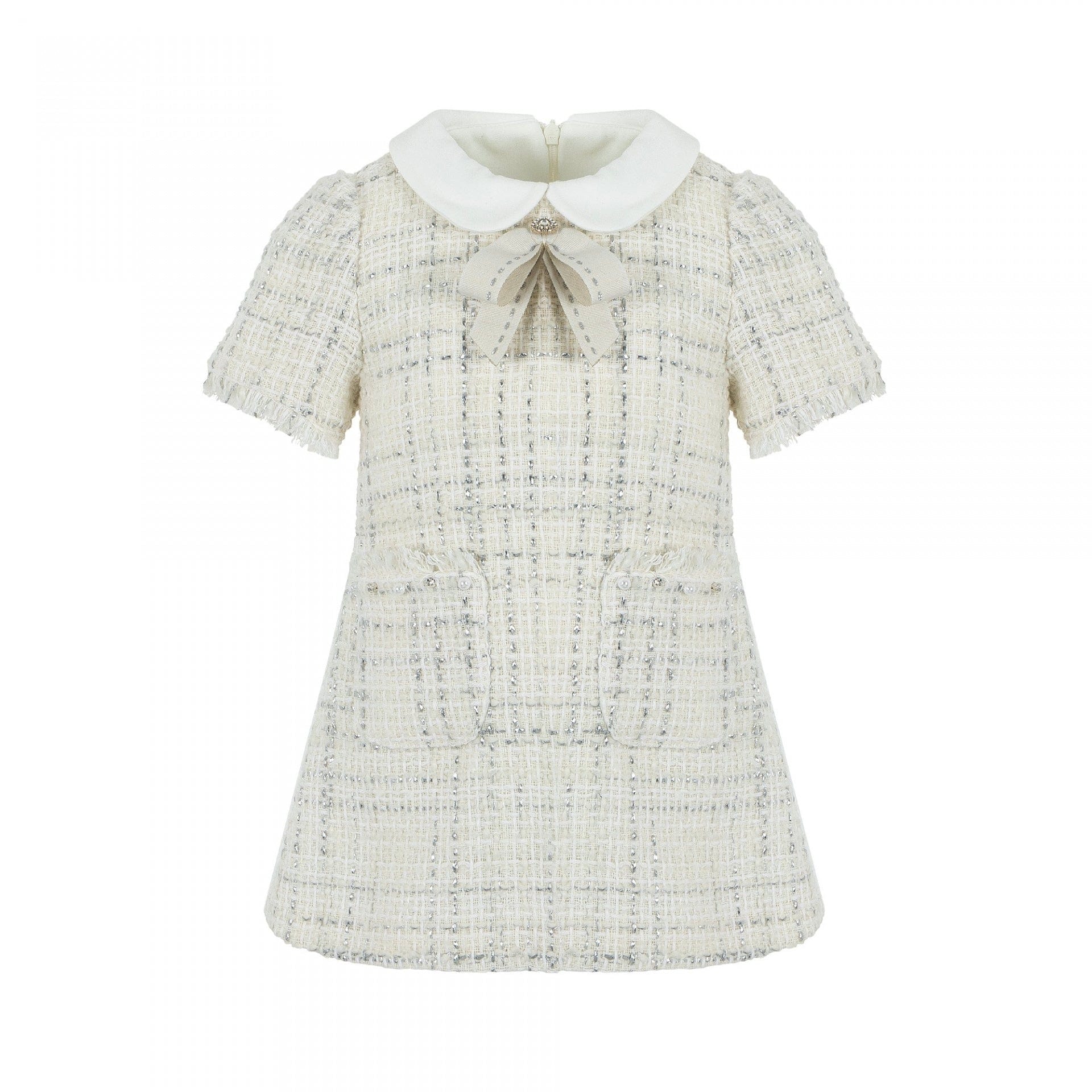 LAPIN HOUSE - Tweed A Line Dress - Cream