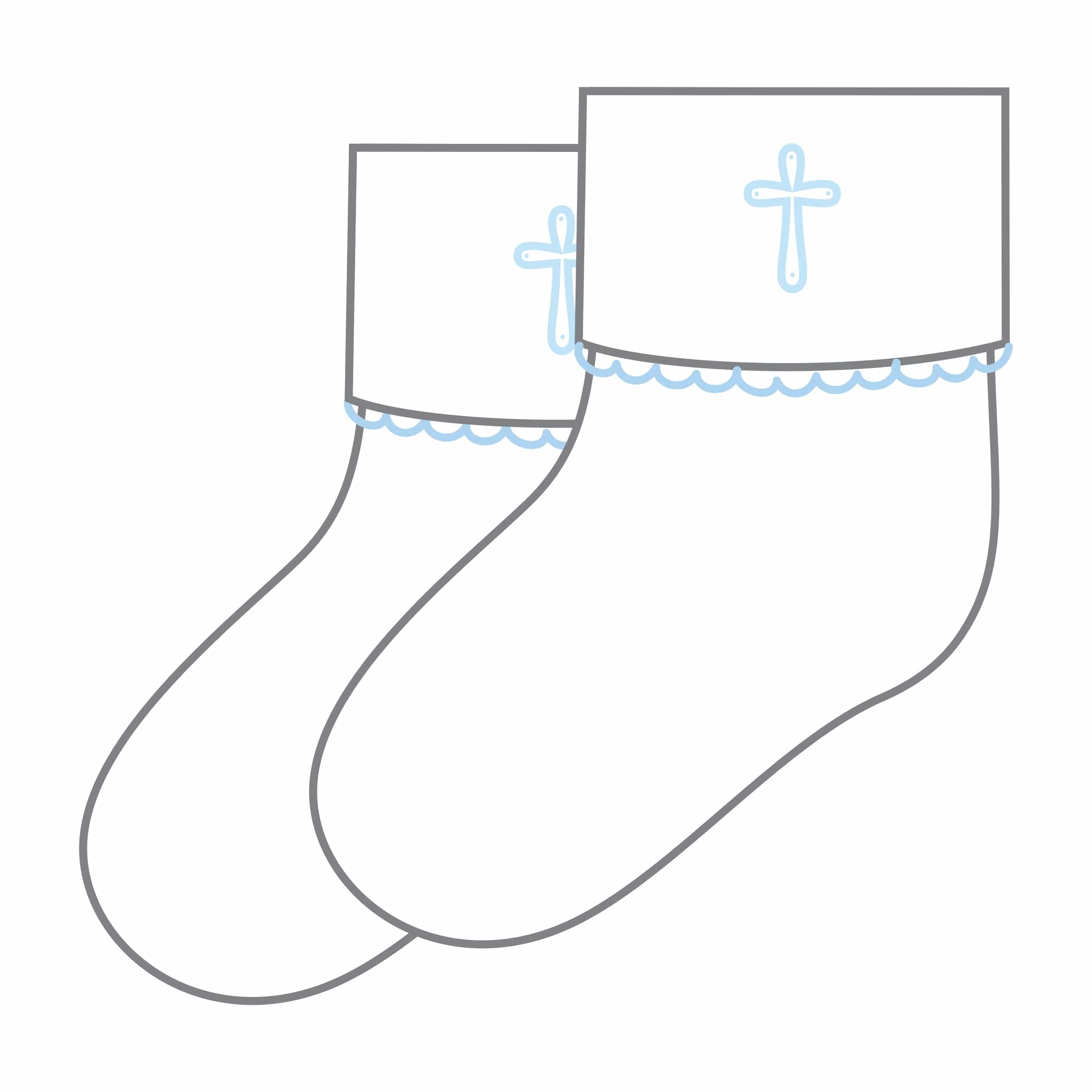 MAGNOLIA BABY - Blesses Embroidered Socks - Blue