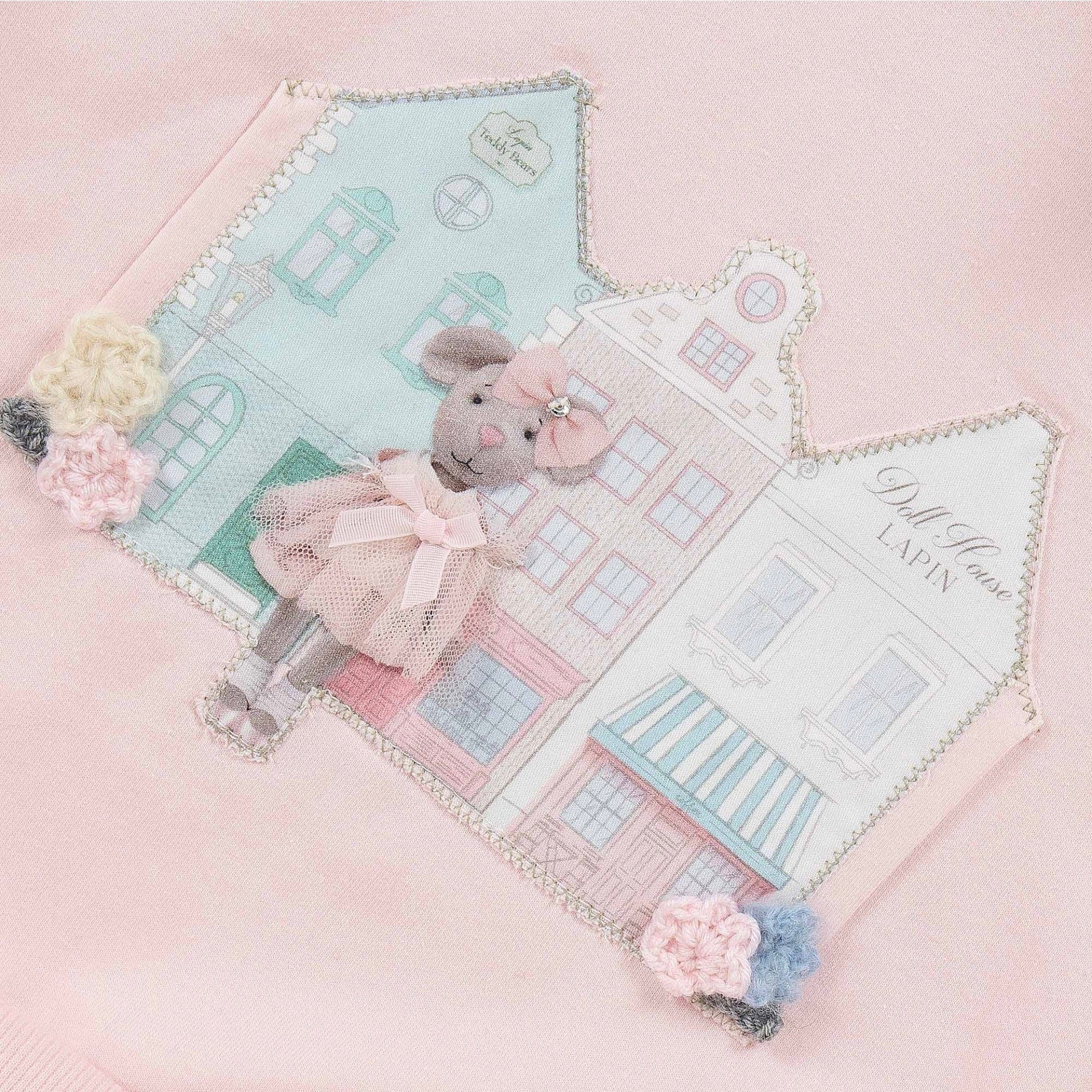 LAPIN HOUSE - Mouse Dolls House Jumper Dress - Pink