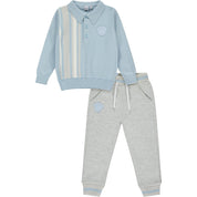 MITCH & SON -  Nino Knitted Polo Set - Sky Blue