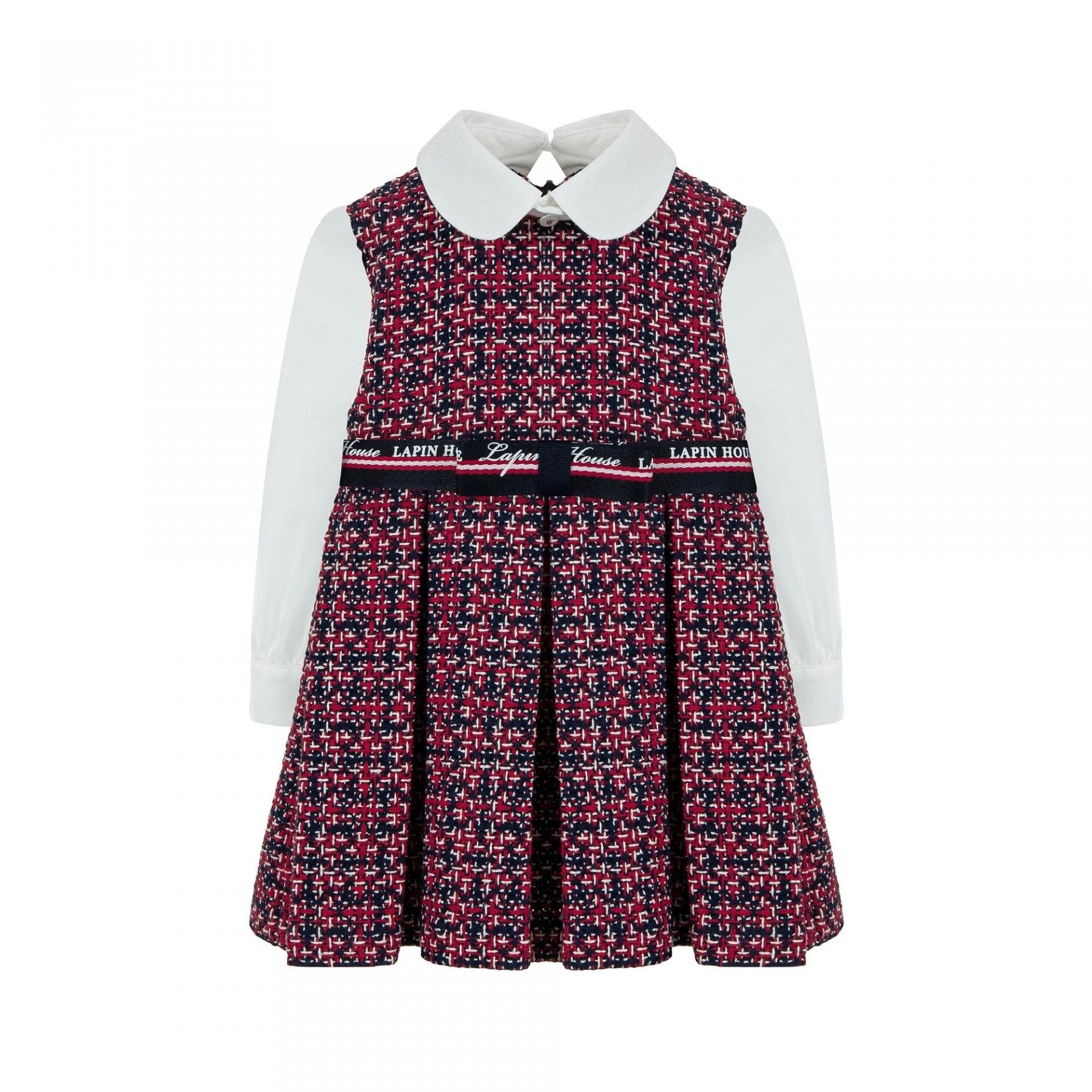 LAPIN HOUSE - Tweed Blouse Dress - Red