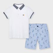 Mayoral - Boat Top & Short Set - Baby Blue