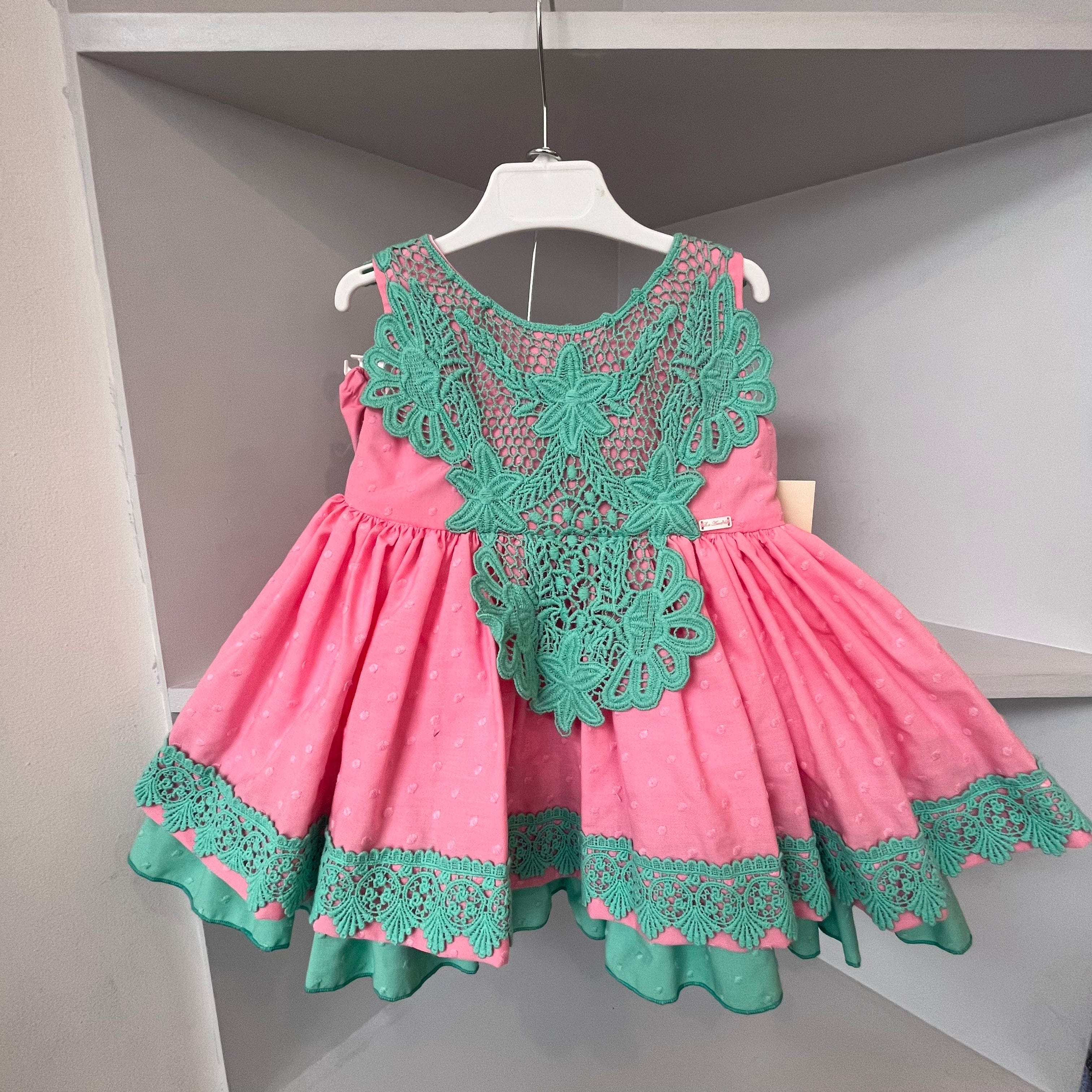 LA AMAPOLA - Martina Baby Dress  Faulty- Pink