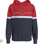 TOMMY HILFIGER - Hooded Essential Colour Blocked Tracksuit - Red