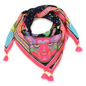 BILLIEBLUSH -  Rainbow Scarf - Navy