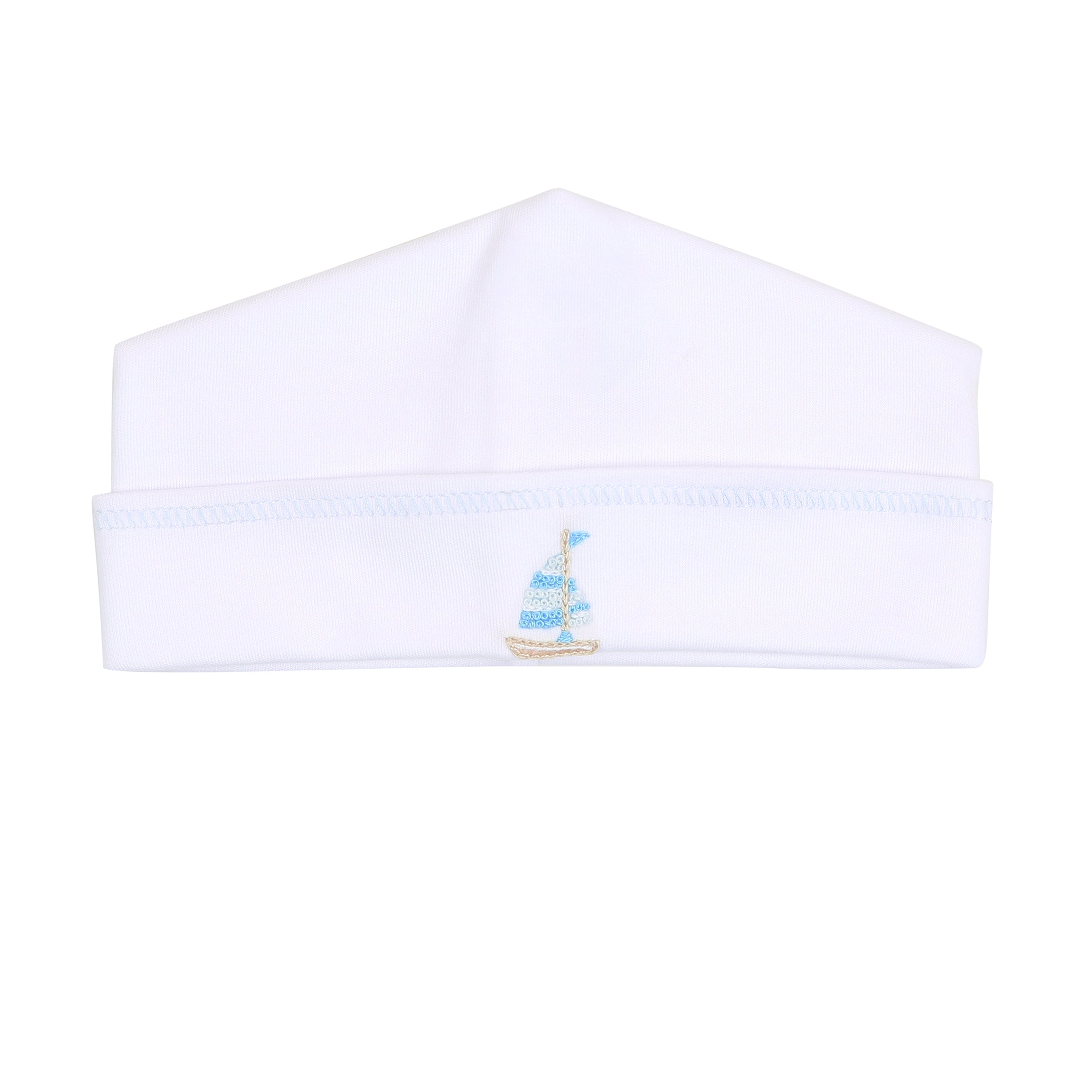 MAGNOLIA BABY - Tiny Sailboat Embroidered Four Piece Set - Blue