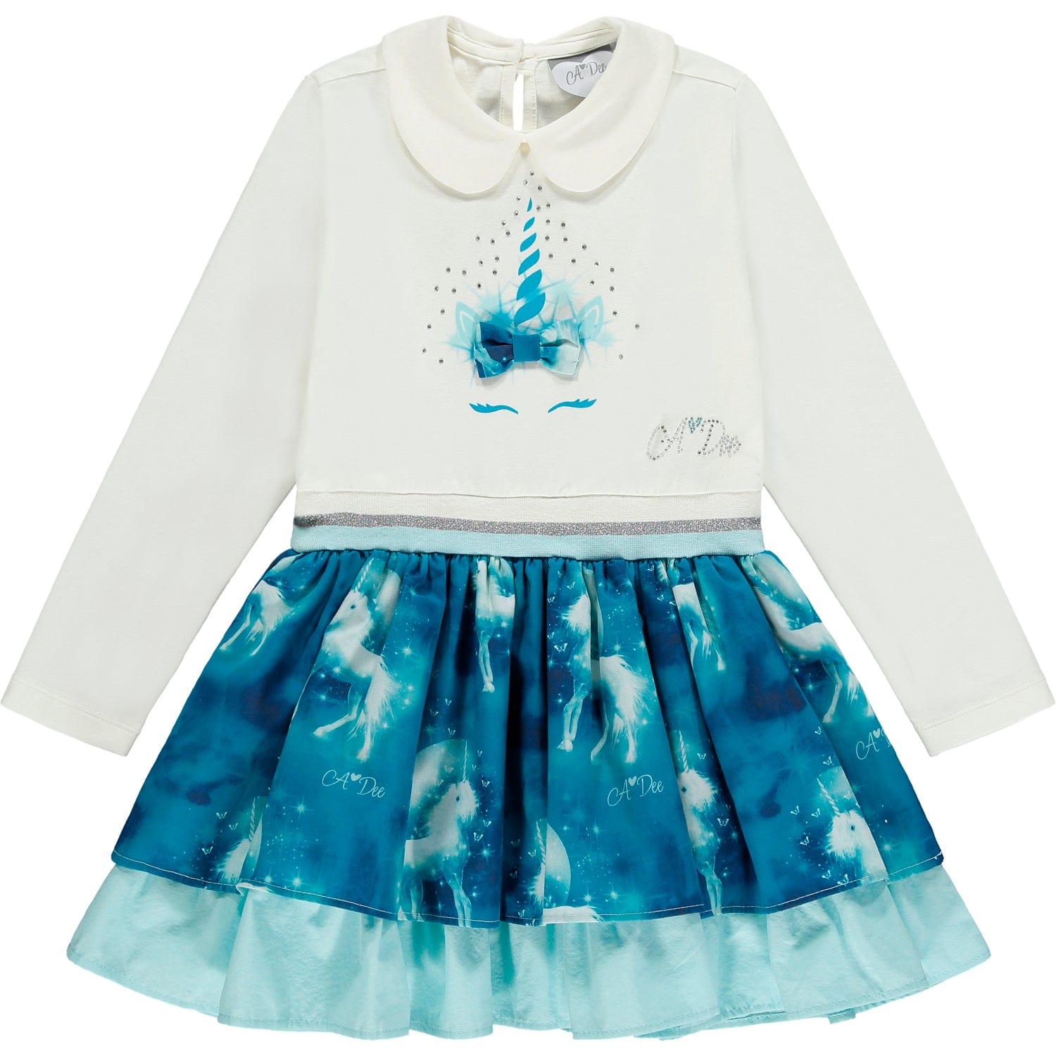 A DEE - Mr Unicorn Delaney Unicorn Mix Dress - White