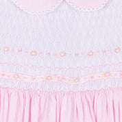 PRETTY ORIGINALS - Smocked Stripped Dress Set & Hairband  - Pink