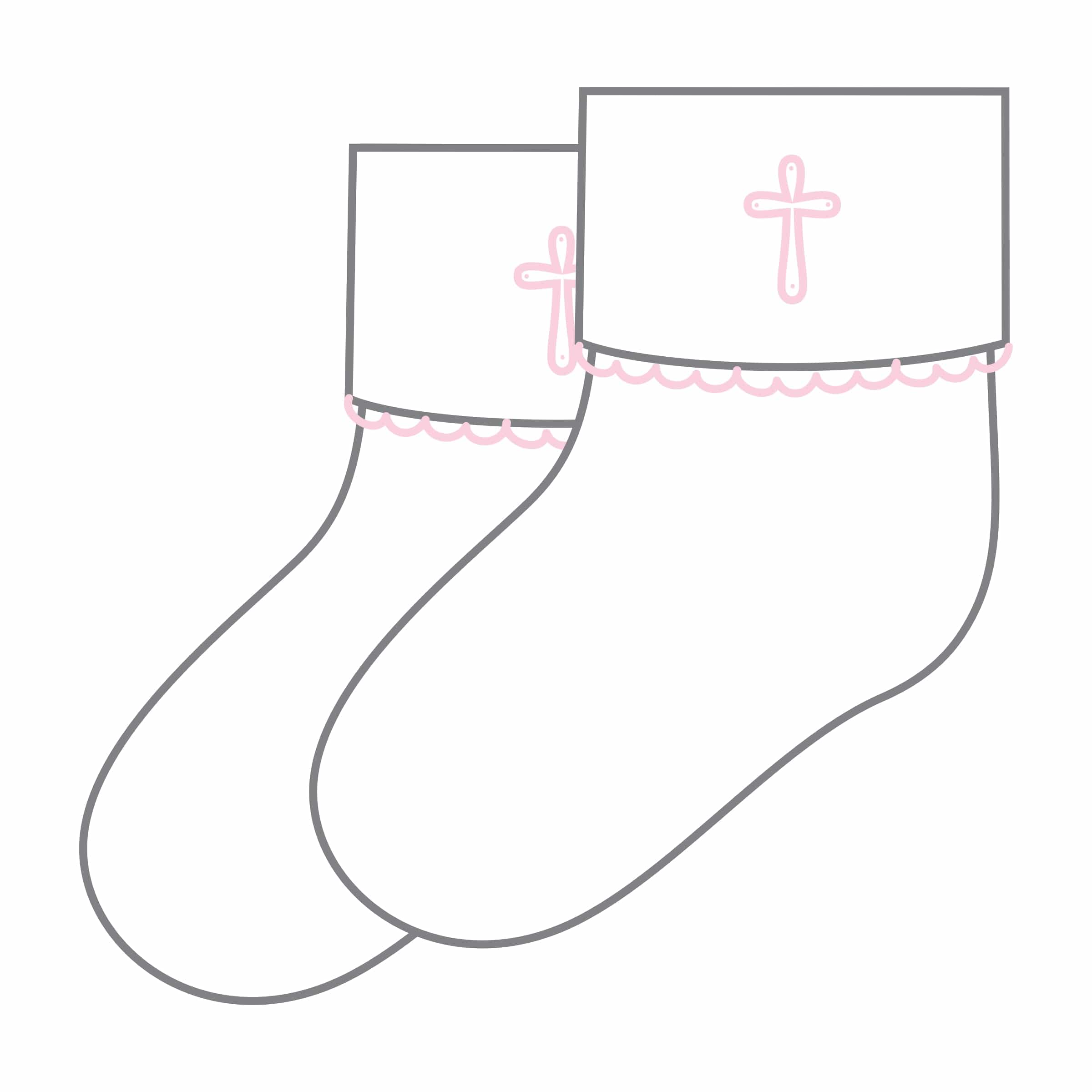 MAGNOLIA BABY - Blesses Embroidered Socks - Pink