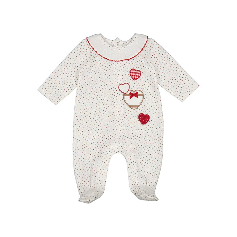 MAYORAL - Heart Babygrow  - Natural