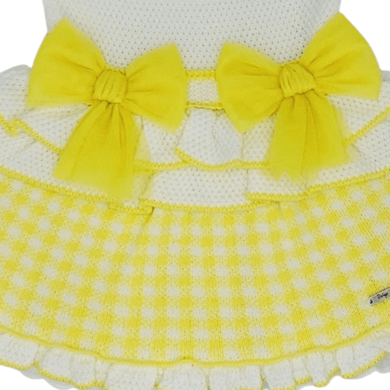 RAHIGO - Dog Tooth Dress - Yellow