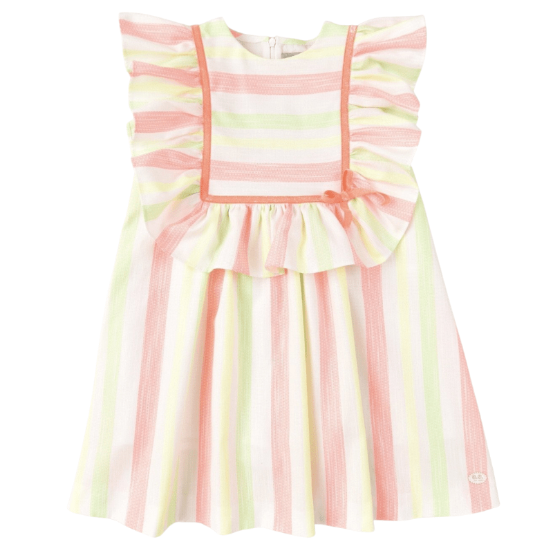 JOSE VARON - Neon Stripe Dress