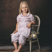 BLUEBELLS - Smocked Swiss Dot Pyjamas - Red