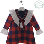 MARTA Y PAULA  NAVY & RED CHECK DRESS