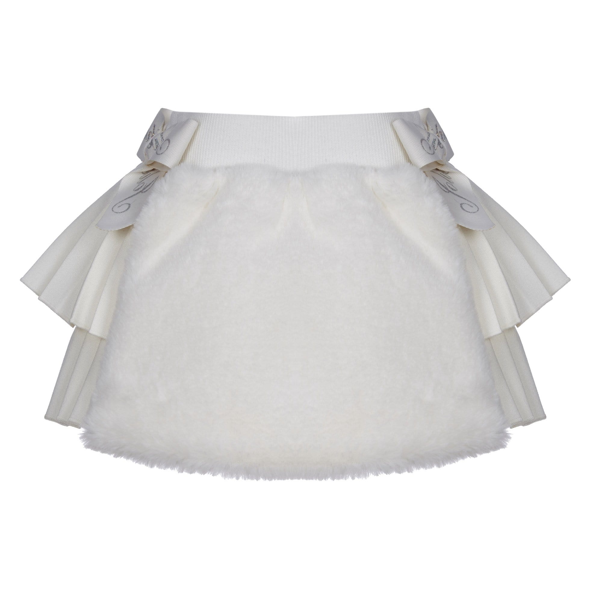 LAPIN HOUSE - Faux Fur Skirt Set - Cream
