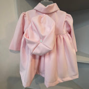 PRETTY ORIGINALS - Smocked Dress Coat & Hat Set  - Pink
