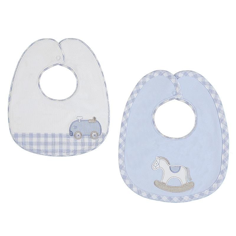 MAYORAL - Rocking Horse Bib 2 Pack - Blue