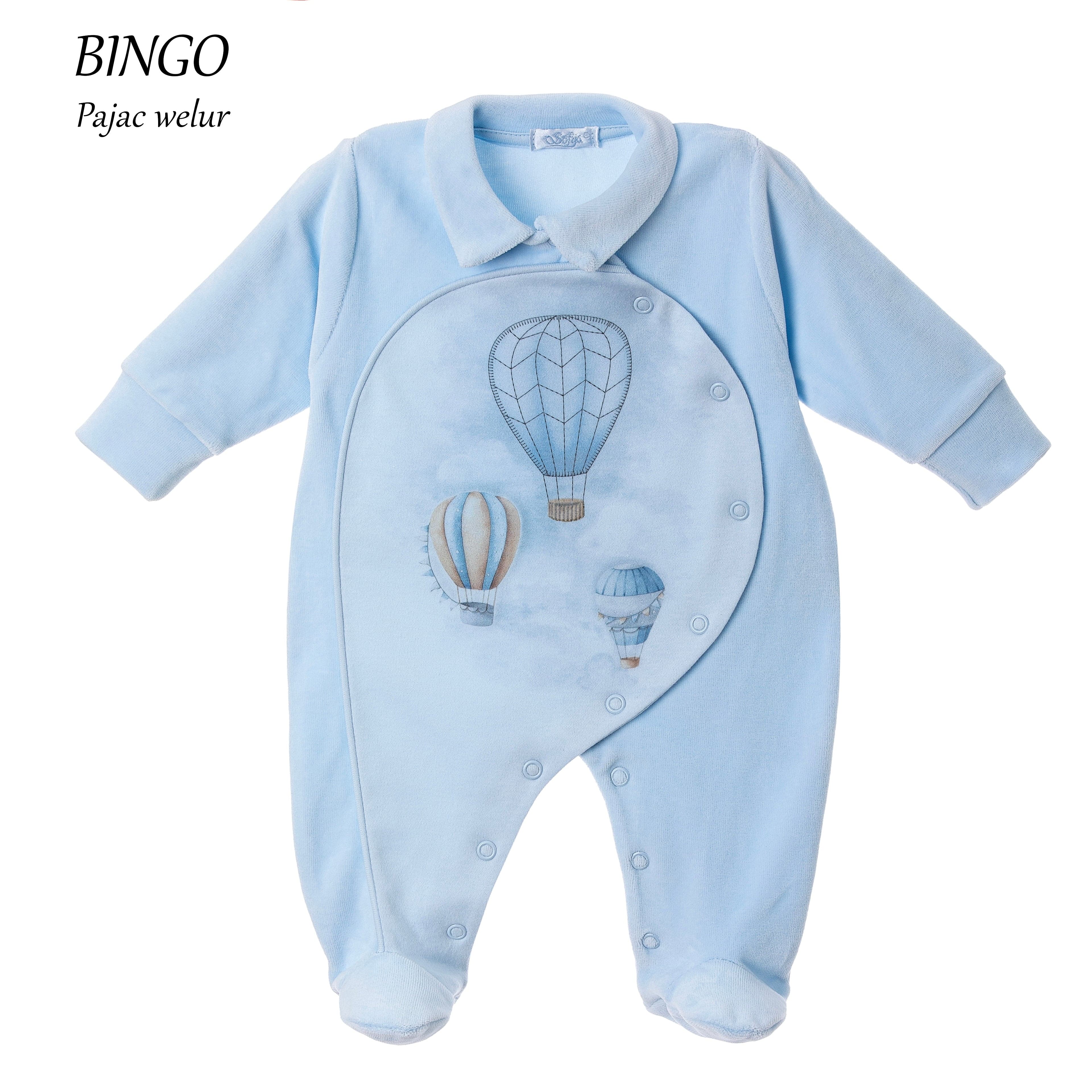 SOFIJA - Bingo Velour Babygrow - Blue