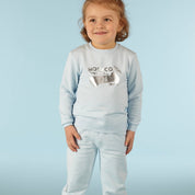 MITCH & SON - Elton Car Graphic Sweatshirt Set - Pale Blue