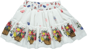 PICCOLA SPERANZA - Flower Basket Skirt Set - White