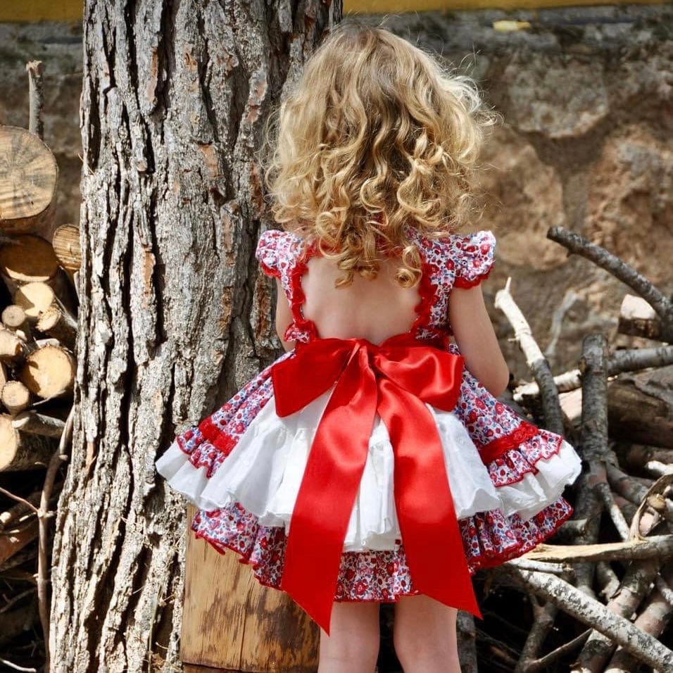 LA AMAPOLA - Martina Baby Dress - Red