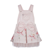 LAPIN HOUSE - Bow Pinafore With Blouse - Pink