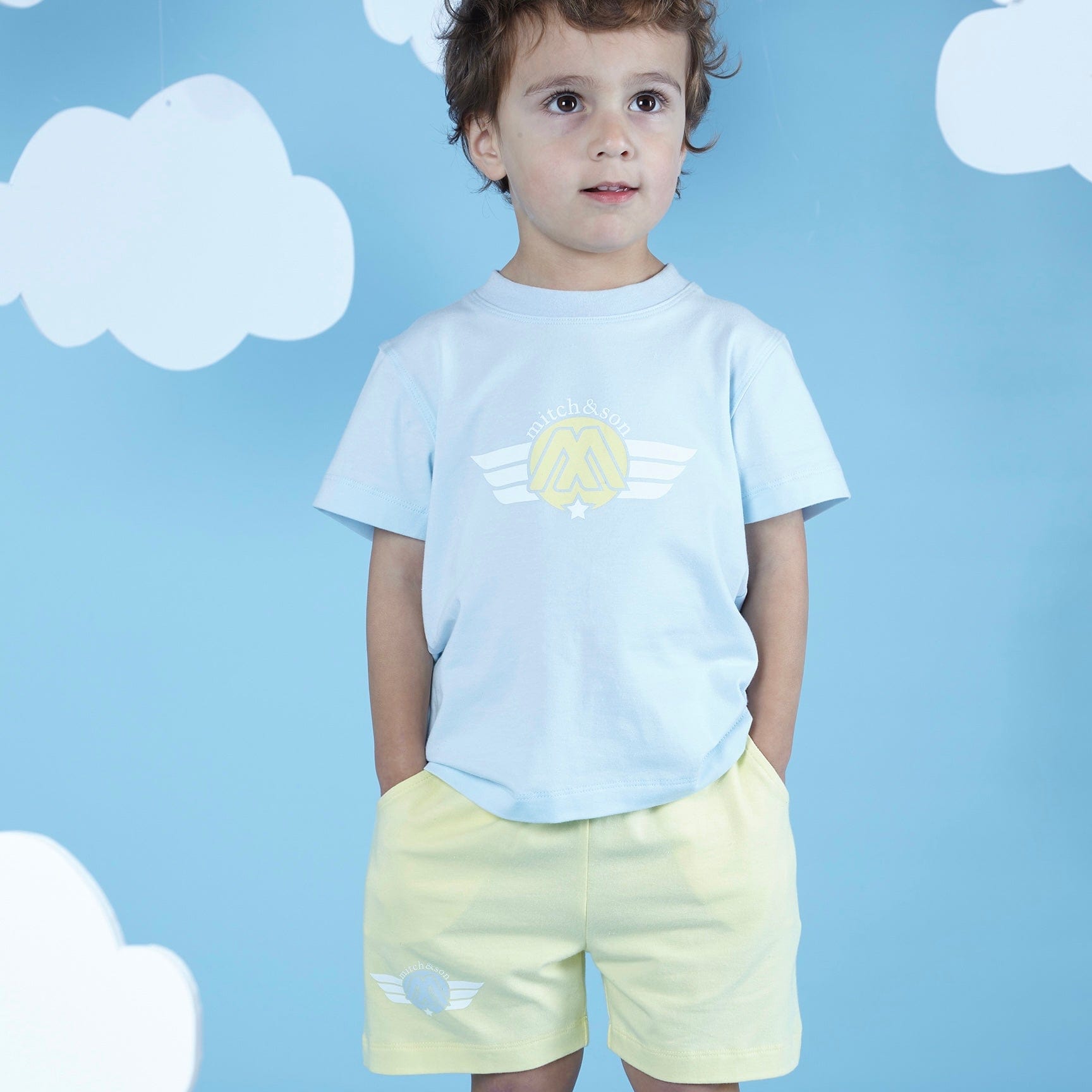 MITCH & SON - Jet A Time To Fly Logo Soft Set - Sky Blue